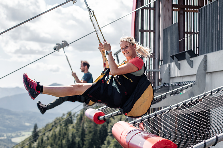 Zipline-Flug in Annaberg