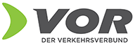 Logo VOR mit grauem Schriftzug