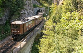 Mit dem Erlebniszug Ötscherbär über die Viadukte der Strecke, © NB/Gregory